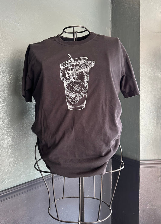 Octopus in Ice Coffee Cup - Tshirt