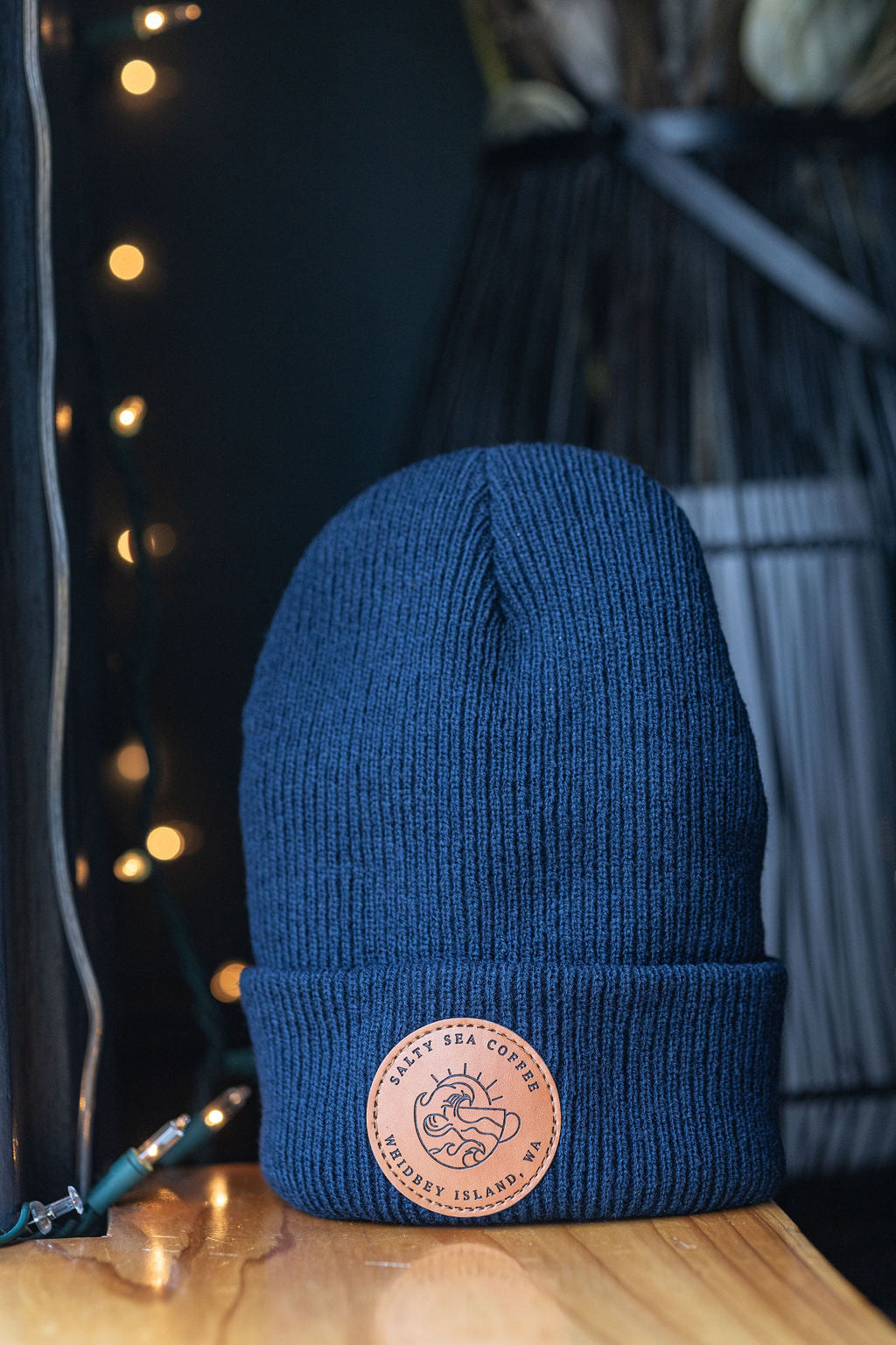 Leather Patch Beenie